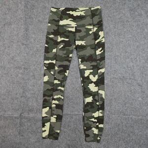 Lululemon Leggings Womens 4 Fast Free 7/8 Non-Reflective Nulux 25" Green Camo